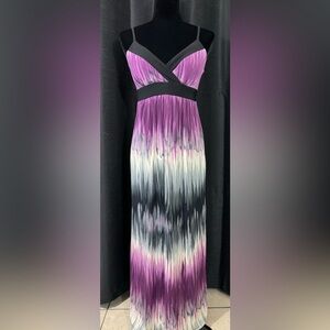 J.B.S. - Maxi dress, color is  black/purple/cream and gray- size small